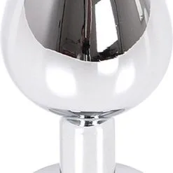 Kiotos Steel Buttplug Aluminium Medium Red -Buttpluggs Winkel klassieke buttplug met rode siersteen