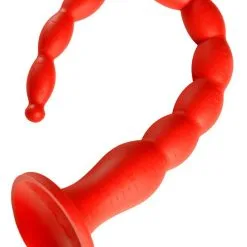 Lusty Lange Dunne Geribbelde Dildo S - 40 Cm -Buttpluggs Winkel lusty lange dunne buttplug bulb 40 cm bz 1