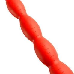 Lusty Lange Dunne Geribbelde Dildo S - 40 Cm -Buttpluggs Winkel lusty lange dunne buttplug bulb 40 cm close 1