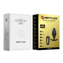 Pretty Love Luxe Vibrerende Buttplug Met Afstandsbediening Regina* -Buttpluggs Winkel luxe vibrerende buttplug met afstandsbediening regina verpakking