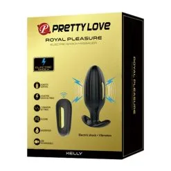 Pretty Love Luxe Vibrerende Buttplug Met Elektro Shock Kelly* -Buttpluggs Winkel luxe vibrerende buttplug met elektro shock kelly verpakt