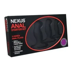 Nexus Anal Starter Kit - 3 Stuks -Buttpluggs Winkel nexus anal starter kit 3 stuks verpakking