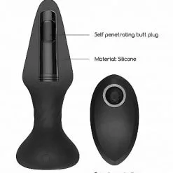 Sono No.81 Oplaadbare Buttplug Met Afstandsbediening - Zwart* -Buttpluggs Winkel no.81 oplaadbare buttplug met afstandsbediening zwart3