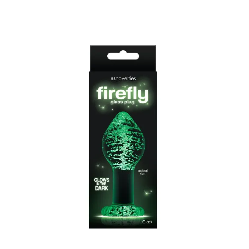 NS Novelties Lichtgevende Glazen Buttplug - Firefly 9 Cm 4 NS Novelties Lichtgevende Glazen Buttplug - Firefly 9 Cm - Afbeelding 2