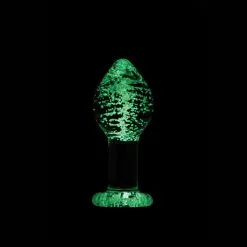 NS Novelties Lichtgevende Glazen Buttplug - Firefly 9 Cm