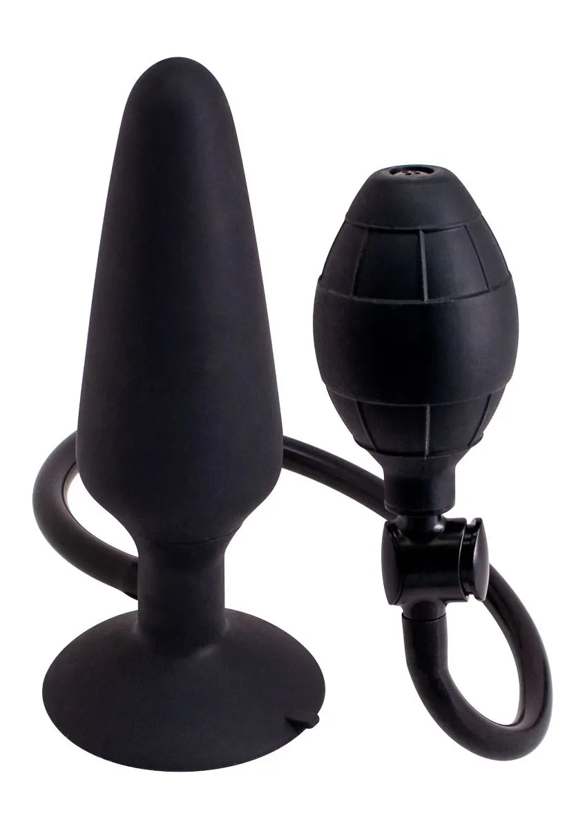 Seven Creations Zwarte Opblaasbare Buttplug - S 3 Seven Creations Zwarte Opblaasbare Buttplug - S
