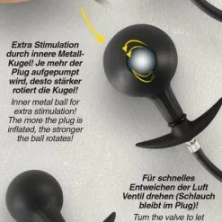 You2Toys Opblaasbare Buttplug Met Binnen Bal* 17 You2Toys Opblaasbare Buttplug Met Binnen Bal* -Buttpluggs Winkel opblaasbare buttplug met binnen bal opties