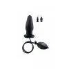 Toyz4lovers Opblaasbare Buttplug Met Vlakke Basis - Zwart -Buttpluggs Winkel opblaasbare buttplug met vlakke basis zwart