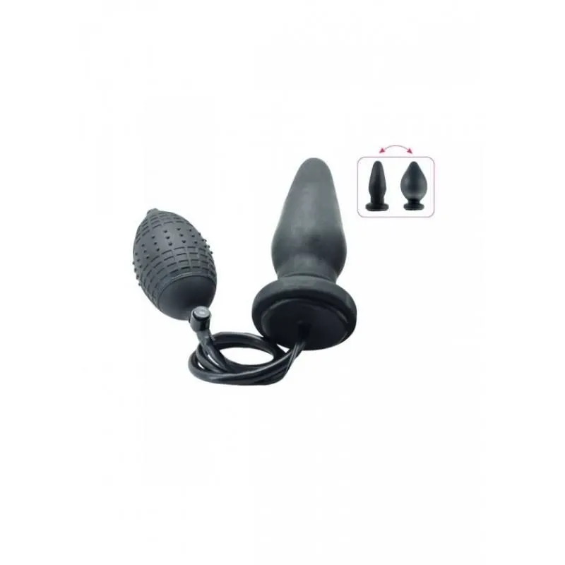 Toyz4lovers Opblaasbare Buttplug Met Vlakke Basis - Zwart 5 Toyz4lovers Opblaasbare Buttplug Met Vlakke Basis - Zwart - Afbeelding 3