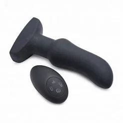 XR Brands Opblaasbare En Vibrerende Gebogen Anaalplug Met Afstandsbediening* -Buttpluggs Winkel opblaasbare en vibrerende gebogen anaalplug met afstandsbediening 2