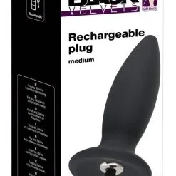 You2Toys Oplaadbare Buttplug Met Vlakke Basis M - Black Velvets 12 You2Toys Oplaadbare Buttplug Met Vlakke Basis M - Black Velvets -Buttpluggs Winkel oplaadbare buttplug met vlakke basis black velvets verpakt