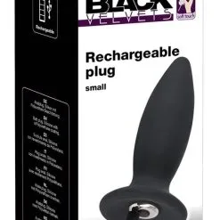 You2Toys Oplaadbare Buttplug Met Vlakke Basis S - Black Velvets