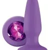 NS Novelties Paarse Siliconen Buttplug Met Glanzende Steen -Buttpluggs Winkel paarse siliconen buttplug met glanzende steen los