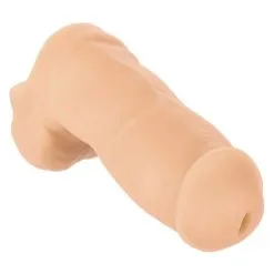 California Exotic Novelties Packer Gear 5 Inch Met Plas Gaatje - Huidskleur*