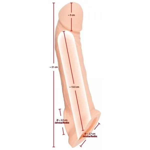XR Brands Penissleeve Met Verlenging - Size Matters 9 XR Brands Penissleeve Met Verlenging - Size Matters - Afbeelding 7