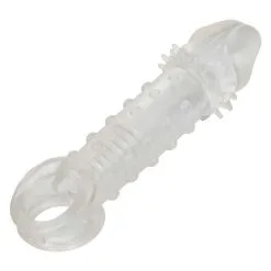 California Exotic Novelties Penis Sleeve Ultimate Stud Extender - Transparant* -Buttpluggs Winkel penis sleeve ultimate stud extender transparant