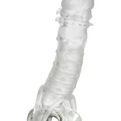 California Exotic Novelties Penis Sleeve Ultimate Stud Extender - Transparant* -Buttpluggs Winkel penis sleeve ultimate stud extender transparant 3