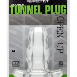 Perfect Fit Buttplug Double Tunnel Plug - M -Buttpluggs Winkel perfect fit buttplug double tunnel plug m transparant verpakt