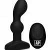 XR Brands Prostatic Play Prostaat Stimulator Met Ronddraaiende Beads P-Spin - Zwart* -Buttpluggs Winkel prostaat stimulator met ronddraaiende beads p spin zwart zij
