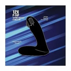 XR Brands Pulserende Prostaat Stimulator P-Pulse - Zwart -Buttpluggs Winkel pulserende prostaat stimulator p pulse zwart 3