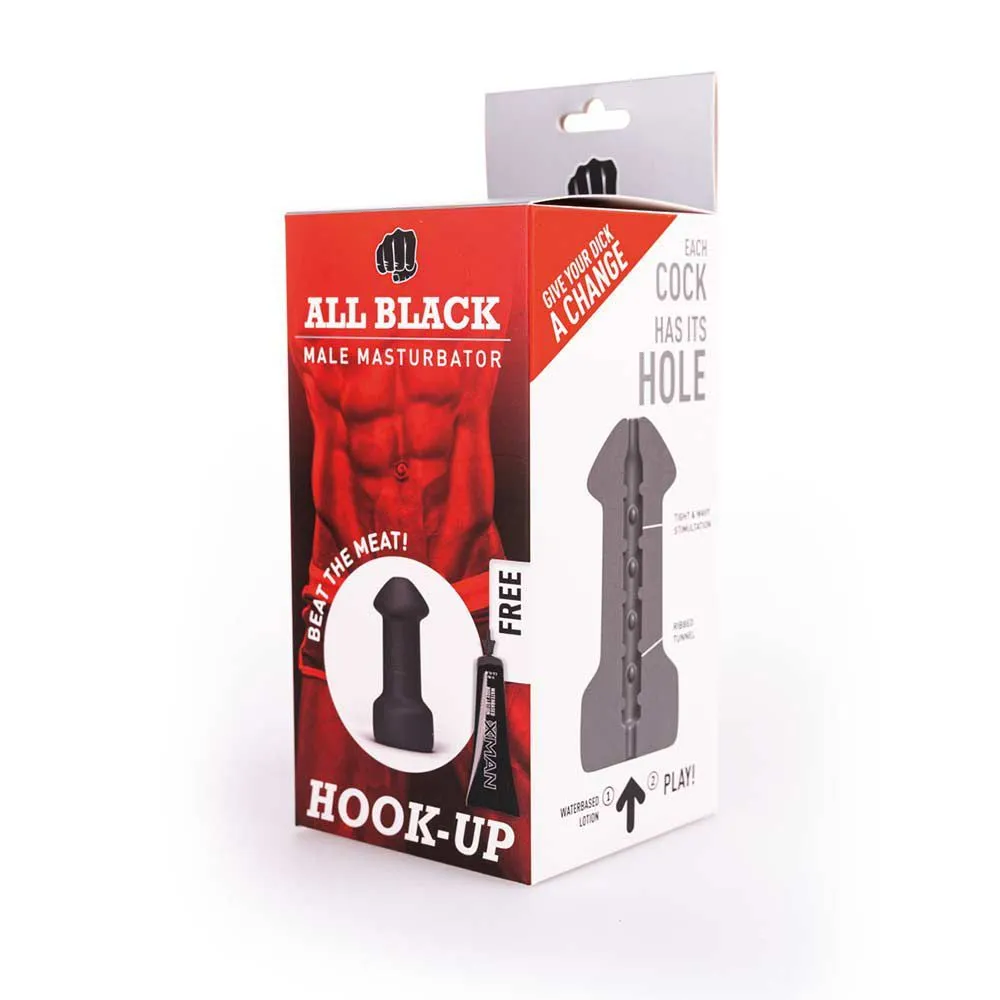 All Black Real Skin Masturbator - Hook-Up* 5 All Black Real Skin Masturbator - Hook-Up* - Afbeelding 3
