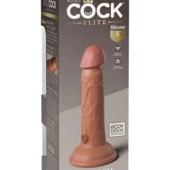King Cock Realistische Dildo 2Density Siliconen Cock 6 Inch Getinte Huidskleur -Buttpluggs Winkel realistische dildo 2density siliconen cock 6 inch getinte huidskleur voor