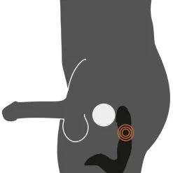 Rebel Oplaadbare Prostaat Stimulator - Zwart -Buttpluggs Winkel rebel oplaadbare prostaat stimulator zwart tekening