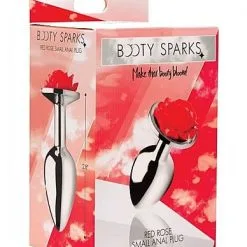 XR Brands Prostatic Play Red Rose Anal Plug S - Rood* -Buttpluggs Winkel red rose anal plug s rood verpakt 1 1