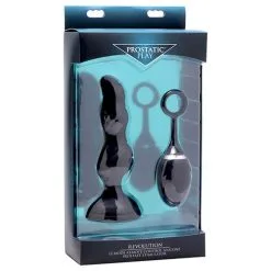 XR Brands Prostatic Play Revolution Anal Vibe -Buttpluggs Winkel revolution prostaat vibrator met afstandsbediening zwart verpakt