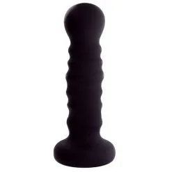 Menzstuff Buttplug Probe Geribbeld Zwart