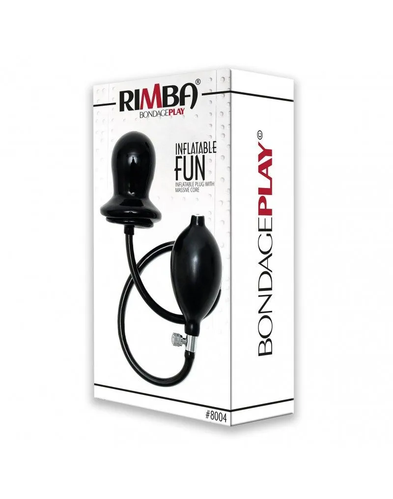 Rimba Opblaasbare Buttplug Met Ballonpomp - Zwart 4 Rimba Opblaasbare Buttplug Met Ballonpomp - Zwart - Afbeelding 2