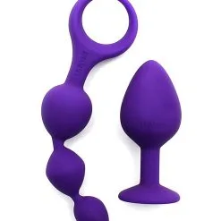 Rimba - Barcelona Anal Beads En Buttplug - Paars*