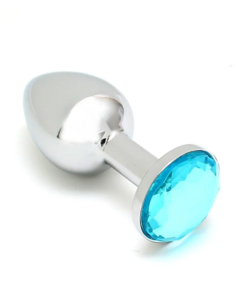 Rimba - Sofia Metalen Buttplug Met Blauwe Steen* 3 Rimba - Sofia Metalen Buttplug Met Blauwe Steen*