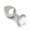 Rimba - Sofia Metalen Buttplug Met Transparante Steen