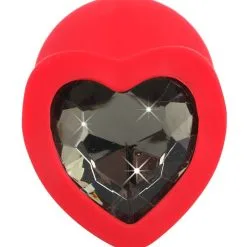 You2Toys Rode Buttplug Met Diamanten Hart - L* -Buttpluggs Winkel rode buttplug met diamanten hart m ok 1