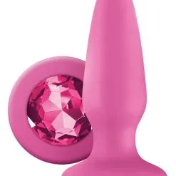 NS Novelties Roze Siliconen Buttplug Met Glanzende Steen