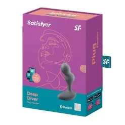 Satisfyer Deep Diver Vibrerende Buttplug - Grijs -Buttpluggs Winkel satisfyer deep diver vibrerende buttplug 6