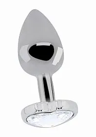 Shots Toys Buttplug Zilver Met Hartvormige Diamant