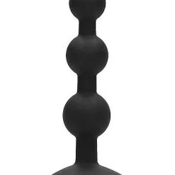 Ouch! Silicone Beaded Diamond Butt Plug - Zwart -Buttpluggs Winkel silicone beaded diamond butt plug zwart los