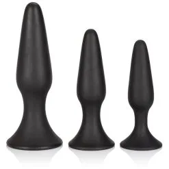 California Exotic Novelties Siliconen Anal Trainer Buttplug Set - Zwart