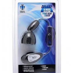 XR Brands Trinity Vibes Deluxe 10 Mode Silicone Penis Head Teaser -Buttpluggs Winkel siliconen eikel teaser met 10 functies verpakt