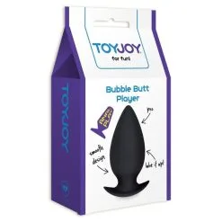 ToyJoy Anal Play Siliconen Zwarte Buttplug -Buttpluggs Winkel siliconen zwarte buttplug verpakt 2