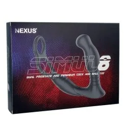 Nexus Simul8 Prostaatvibrator Met Cockring/Ballstretcher -Buttpluggs Winkel simul8 prostaatvibrator met cockring ballstretcher verpakking