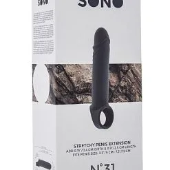Sono No. 31 Stretchy Penis Extension -Buttpluggs Winkel sono no. 31 stretchy penis extension zwart verpakt 3