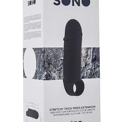 Sono No. 35 Stretchy Thick Penis Extension -Buttpluggs Winkel sono no. 35 stretchy thick penis extension zwart verpakt 2