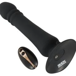 Black Velvets Stotende Anaalplug Met Zuignap - Zwart -Buttpluggs Winkel stotende anaalplug met zuignap zwart zk