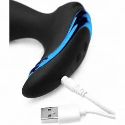 XR Brands Prostatic Play Tapping Prostaat Stimulator P-Pounce - Zwart* -Buttpluggs Winkel tapping prostaat stimulator p pounce zwart onderkant