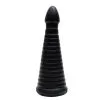 Titanmen Tools Intimidator Black -Buttpluggs Winkel titanmen geribbelde anaal plug zwart 3