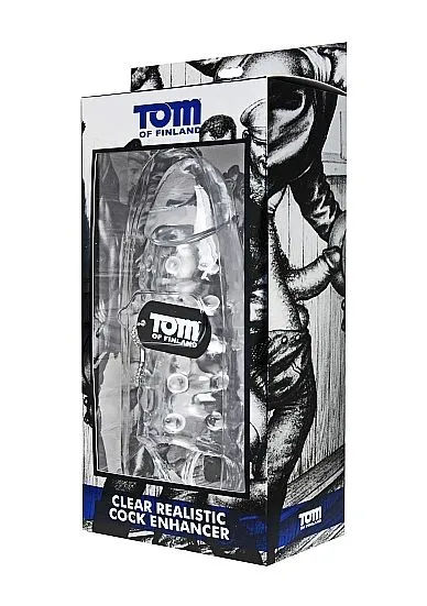Tom Of Finland - Transparante Silicone Penissleeve - Verlengend 4 Tom Of Finland - Transparante Silicone Penissleeve - Verlengend - Afbeelding 2