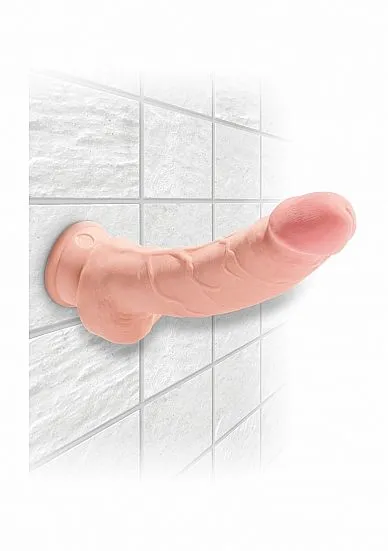 King Cock Triple Density Dildo Met Ballen 20 Cm - Huidskleur* - Afbeelding 3